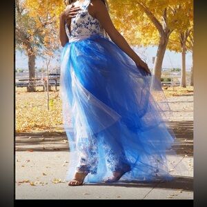 Blue Tulle Skirt